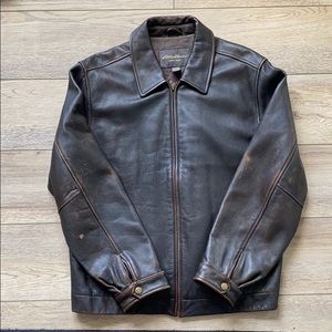 Eddie Bauer Men’s Brown Leather Jacket
